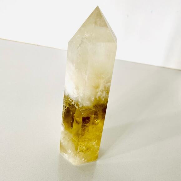 Citrine Polished Genuine 5” Crystal Point Boho Gypsy Meditation Yoga Gemstone - Picture 3 of 5